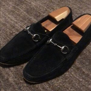 authentic gucci loafers horsebit suede